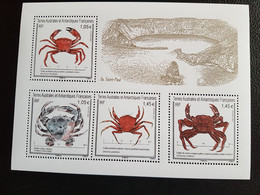 Fsat 2021 Taaf Antarctic Marine Life Crabs Curry Crabe Etrille Krabbe Ms4v Mnh - Nuevos