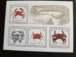 Fsat 2021 Taaf Antarctic Marine Life Crabs Curry Crabe Etrille Krabbe Ms4v Mnh - Unused Stamps