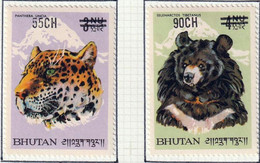 BHOUTAN - Faune, Ours, Panthère - Y&T N° 335, 361 - 1971, Tb Surchargés - MH - Bhutan