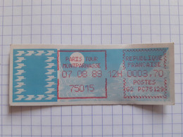 Paris Tour Montparnasse 75015 - 07-08-89 - G2 PC75129 Tarif 3.70 - 1985 Papier « Carrier »