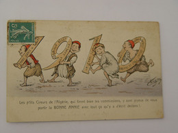 CARTE POSTALE ILLUSTRATEUR CHAGNY-LES PETITS CIREURS D'ALGERIE - Chagny