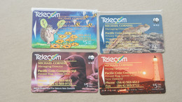 Telecom New Zealand  Overprint Cards X4  Listing A - Nueva Zelanda