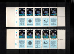 Tonga 1983 Space / Raumfahrt Set With All Labels Postfrisch / MNH Scarce - Océanie