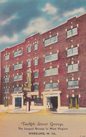 Wheeling West Virginia, Twelfth Street Garage, Esso Gas Pump C1940s Vintage Linen Postcard - Wheeling