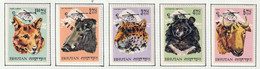 BHOUTAN - Faune, Chien, Sanglier, Tigre, Ours, Boeuf - Y&T PA 6-10 - 1967, Tb De 1961-66 Surchargés - MH - Bhutan