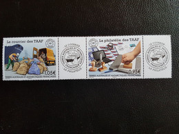 Fsat 2020 Taaf Antarctic Philately Mail Post Letter Bag Boat Postman 2v Strip - Nuevos
