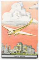 AIR FRANCE 1933 CPNA Carte Nouvel An Voeux Par Avion Felices Fiestas ARGENTINE ARGENTINA Buenos AIres ENGLAND London - Airplanes
