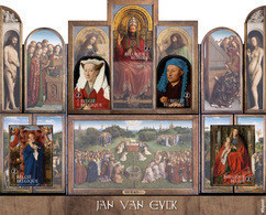 Belg. 2020 - 4913/17** Détails De L'Agneau Mystique -  Blok 287** Jan Van Eyck ** Détail Lam Gods ** Zelfklevend - Unused Stamps