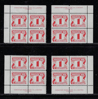 CANADA 1973 POSTAGE DUES SECOND ISSUE UNITRADE J28i 4 CB MNH - Segnatasse