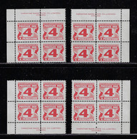 CANADA 1973 POSTAGE DUES SECOND ISSUE UNITRADE J31i 4 CB MNH - Postage Due