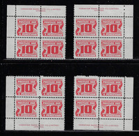 CANADA 1973 POSTAGE DUES SECOND ISSUE UNITRADE J35i, J36i 4 CB MNH - Strafport