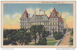 New York Albany State Capitol Building Curteich - Albany