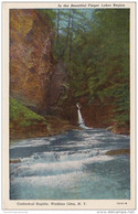 New York Watkins Glen Cathedral Rapids Curteich - Adirondack