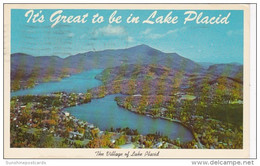 New York Lake Placid Aerial View 1964 - Adirondack