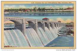 Ohio Columbus View Of Columbus Zoo And O'Shaughnessy Dam Curteich - Columbus