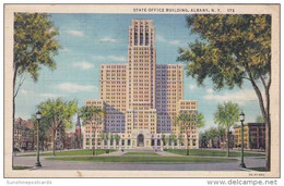 New York Albany State Office Building 1935 Curteich - Albany