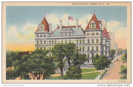 New York Albany State Capitol Building 1941 Curteich - Albany