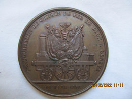 Suisse : Médaille Inauguration Du Chemin De Fer Lyon Genève 16 Mars 1858 - Professionals / Firms