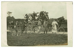 Ref  1538  -  Early Real Photo Postcard - Festival Carnival Bicyles - Bishopston Near Bristol - Altri & Non Classificati