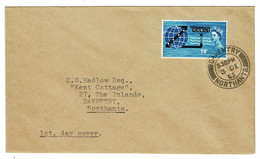 Ref 1539 - 1963 GB First Day Cover - 1s6d Cable - Daventry C.D.S. Postmark - 1952-1971 Em. Prédécimales