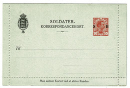 Ref 1539 - Denmark - Soldater Postal Stationery Letter Card - Unused - Interi Postali