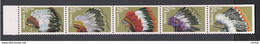 U.S.A.:  1990  KOMPLET  SET  5  STAMPS  STRIPS  -  YV/TELL. 1909/13 - Strips & Multiples