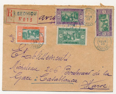 SENEGAL - Env. Reco. Depuis SEDHIOU - 7 Fév 1928 - Affranchissement Composé - Cartas & Documentos