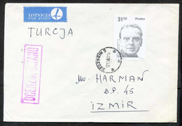 Poland Szczecin 1982 Airmail Cover, Mi 2811 C. Milosz (1911-2004), Poet, Polish Nobel Prize Winners - Aviones