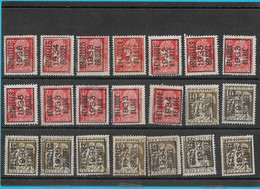 PRE Du N° COB 12 X 336 Et 9 X 337. - Typo Precancels 1932-36 (Ceres And Mercurius)