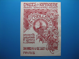 (1931) Encres D'Imprimerie CH. LORILLEUX - Rue Suger à Paris - Ohne Zuordnung