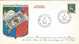 Enveloppe FRANCE REUNION 1 E Jour N° 342, 346 Ceres - Cartas