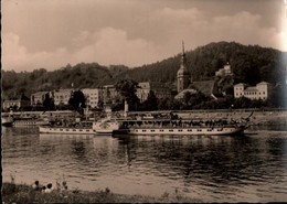 ! DDR Ansichtskarte Bad Schandau, Raddampfer Meissen, Elbe, Weisse Flotte - Steamers