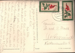 ! Lot Von 7 DDR Ansichtskarten Mit Briefmarken Mehrfachfrankaturen Bedarf, 1960-1971 - Brieven En Documenten