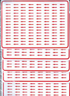 Philatelic Stickers  Red Arrows For Marking Postage Stamp Error – Long 16 Mm, 120 Arrows 5 Packages = 600 Arrow - Other & Unclassified