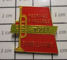 611a Pin's Pins / Beau Et Rare : THEME MUSIQUE / TROMPETTE BAUME LES DAMES FESTIVAL DES 4 VALLEES 1992 - Musique