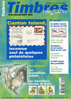 TIMBRES Magazine N°59 (07-08/2005) - Canton - Chauves-souris - Indochine - Irak - Cantal - Oiseaux - French (from 1941)