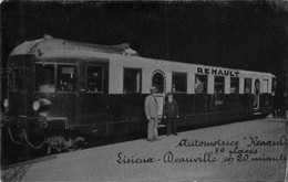 14 Automotrice  Renault Lisieux Deauville Carte Photo Gare Train - Lisieux