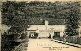 Burlats * Hôtel Café Du Paradis BEZIAT Propriétaire * Pont Et Route Bus Autobus * Environs De Castres - Autres & Non Classés
