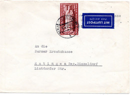 57558 - Berlin - 1957 - 25Pfg. Kultur & Heimat EF A LpBf BERLIN -> Ratingen - Storia Postale