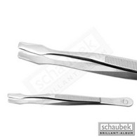 Schaubek PZ4280 Tweezer, 120 Mm Long, Spade End, Bent - Altri & Non Classificati