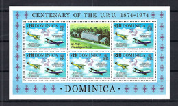 DOMINIQUE 1974: "UPU Centenary 1874-1974", Le Bloc NEUF**, TTB - UPU (Union Postale Universelle)