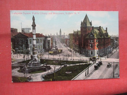 Lafayette Square Library & Monument.     Buffalo New York       ref 5548 - Buffalo