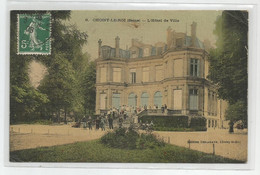94 Val De Marne Choisy Le Roi Hotel De Ville , Mairie Animée 1908 Ed Delahaye Carte Toilée - Choisy Le Roi