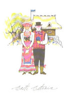 Estonia:A.Vender, Man And Lady Wearing National Costumes, 1994 - Europe