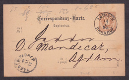 AUSTRIA - Bilingual Stationery, German/Slovenian Language, Mi.No. P-48. Sent From Laibach To Agram 1890 - 2 Scans - Cartas & Documentos