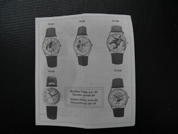 RARE CATALOGUE MONTRE TINTIN . CITIMES EDITIONS . HERGE . GLOBE TROTTER . 1993 / 1994 . - Autres Objets BD