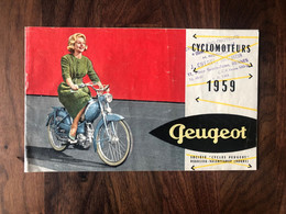 Cyclomoteur PEUGEOT 1959 * Brochure Publicitaire Ancienne Illustrée * Peugeot * Transport Moto Scooter - Moto