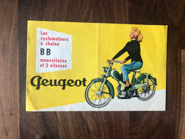 Cyclomoteurs PEUGEOT Chaîne BB .* Brochure Publicitaire Ancienne Illustrée * Peugeot Bb * Transport Moto Scooter - Motorräder
