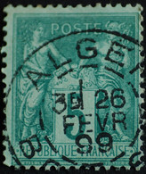 -Sage N°75. Type II  Ob  ( CAD ) ALGER BOURSE.1899. - 1876-1898 Sage (Tipo II)