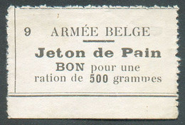 Bon D'approvisionnement De L'Armée BELGE Jeton De Pain, Bon Pour Une Ration De 500 Grammes.  - 19204 - Autres & Non Classés